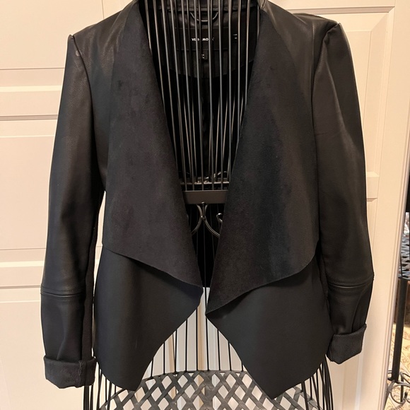 Veto Moda vegan leather jacket with faux suede lining - Picture 1 of 8